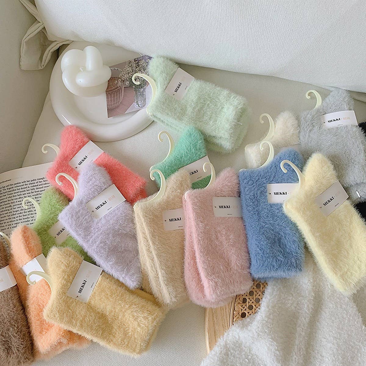 NEW AUTUMN AND WINTER CANDY COLOR THICK SOCKS_CWMS0869