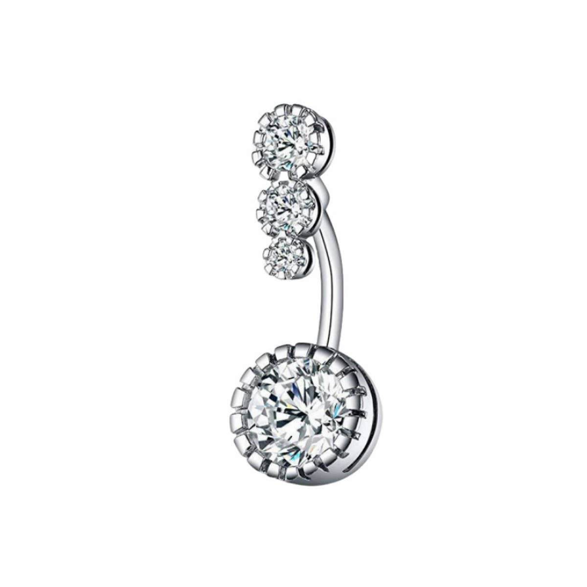 CUTE CZ NAVEL RING HEART BUTTERFLY DESIGN_CWMM9181