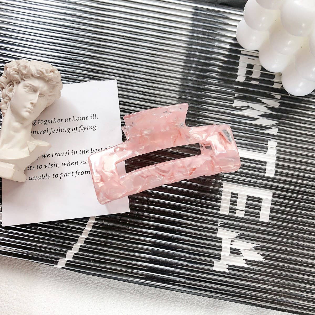 ELEGANT SQUARE HAIR CLAW MEDIUM ACETATE CLIP_CWAHA1483