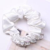 ELEGANT CRYSTAL SCRUNCHIE FASHION HAIR TIE_CWAHA6863