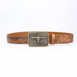 Western Cow Head Belt Buckle With Delicate_Cwabe0419