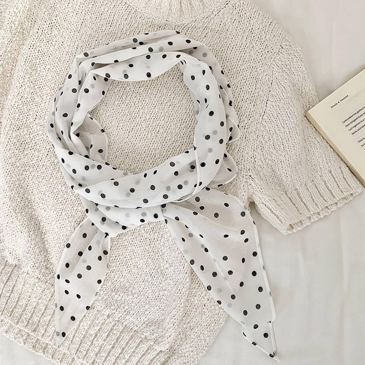 CHIFFON SCARF VERSATILE NECK WRAP HAIR ACCESSORY_CWASC1977