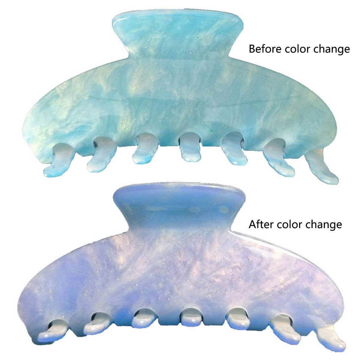 COLOR CHANGING ACRYLIC HAIR CLIP SHARK CLIP_CWAHA4245