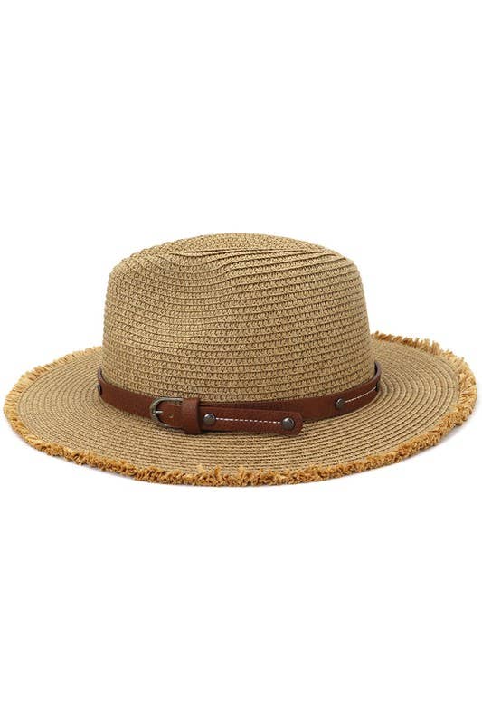 BELT BAND TRENDY STRAW HAT_CWAH108