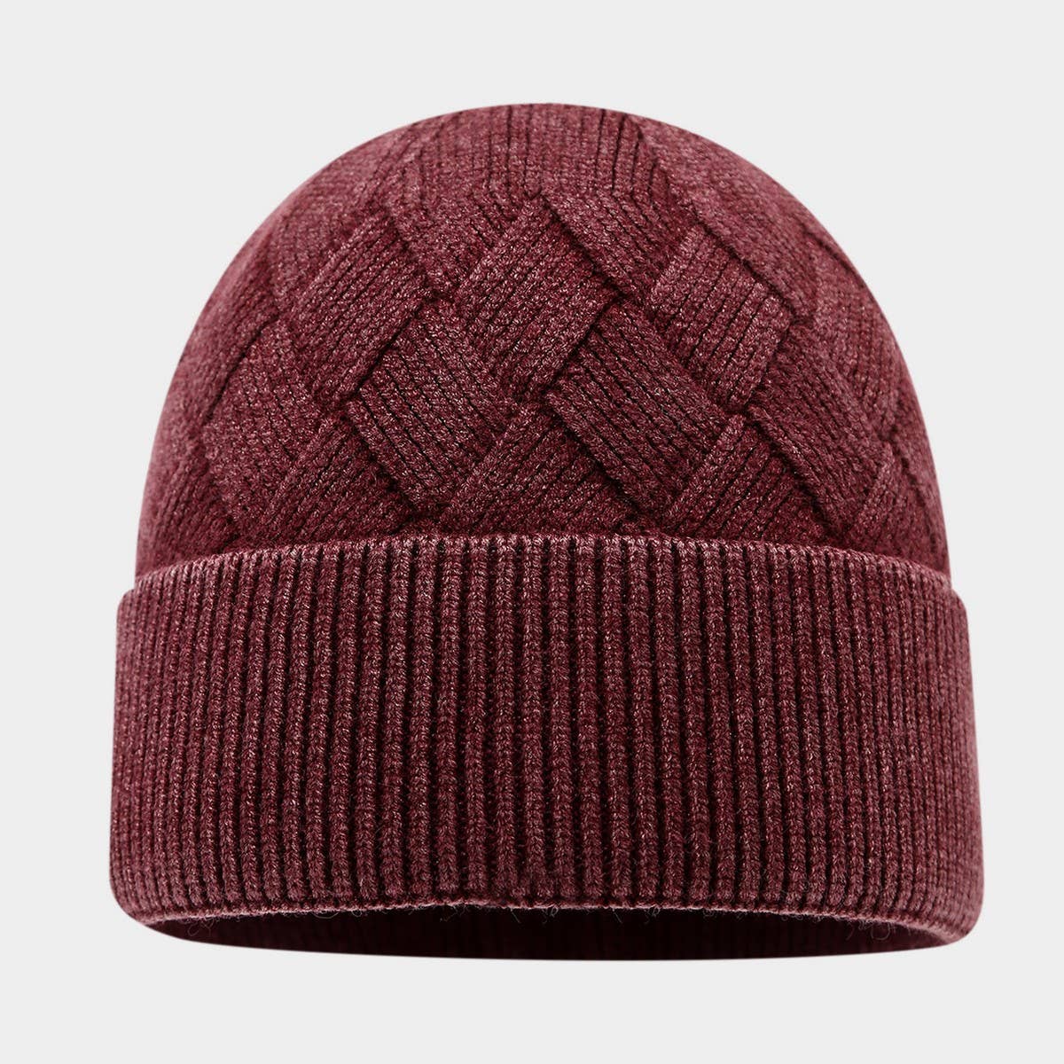 Winter Knit Beanie Hat Women Warm Ear Cover_Cwah04732