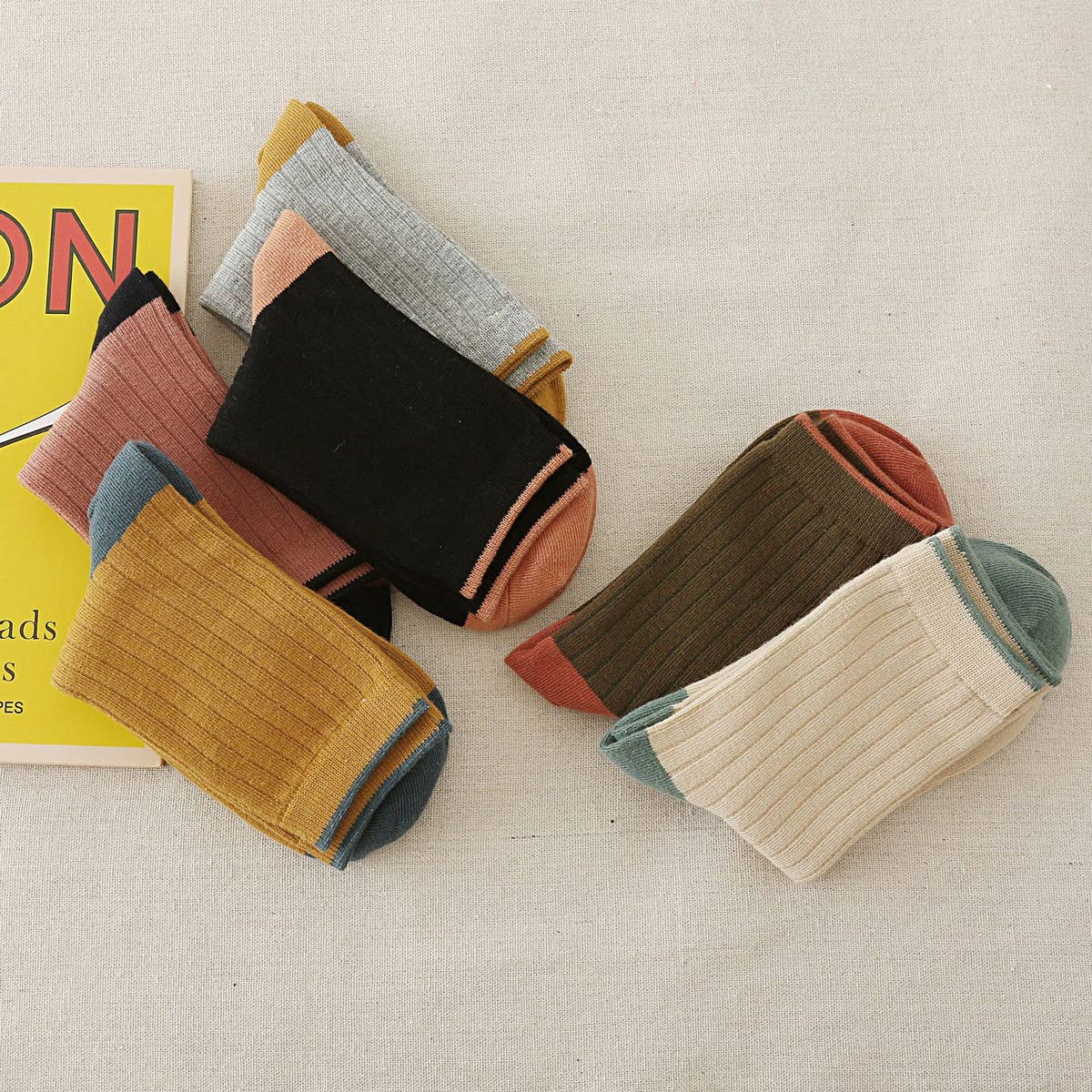 Women Solid Color Matching Socks_Cwms0295