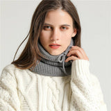 SOLID COLOR WARM VERTICAL STRIPED KNITTED SCARF_CWASC1038