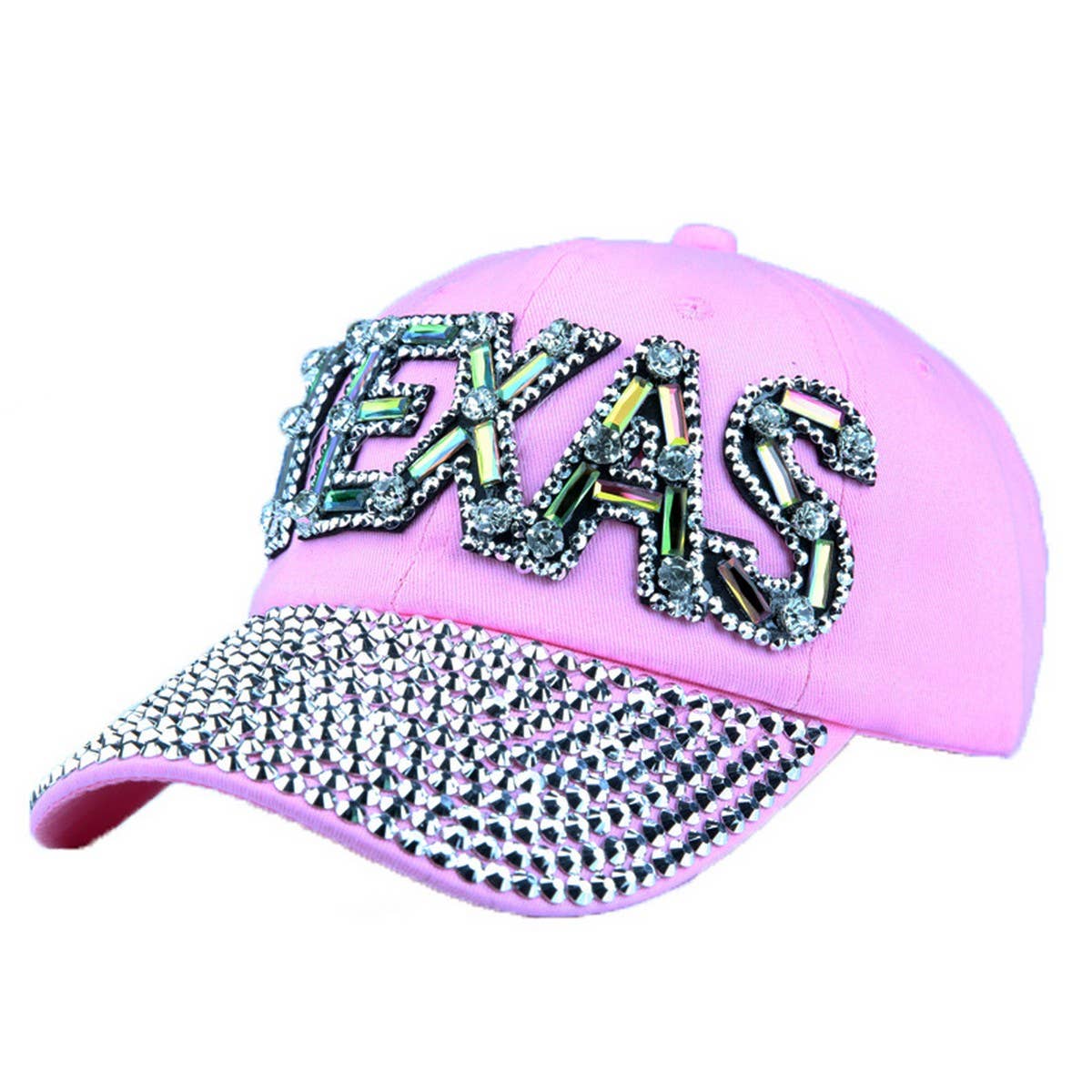 TEXAS LETTER RHINESTONE BASEBALL CAP SUN HAT_CWAH1077