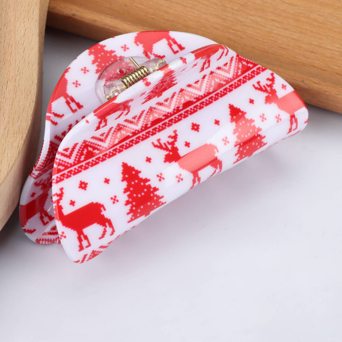 CHRISTMAS ACETATE HAIR CLAW CUTE FESTIVE STYLE_CWAHA0323