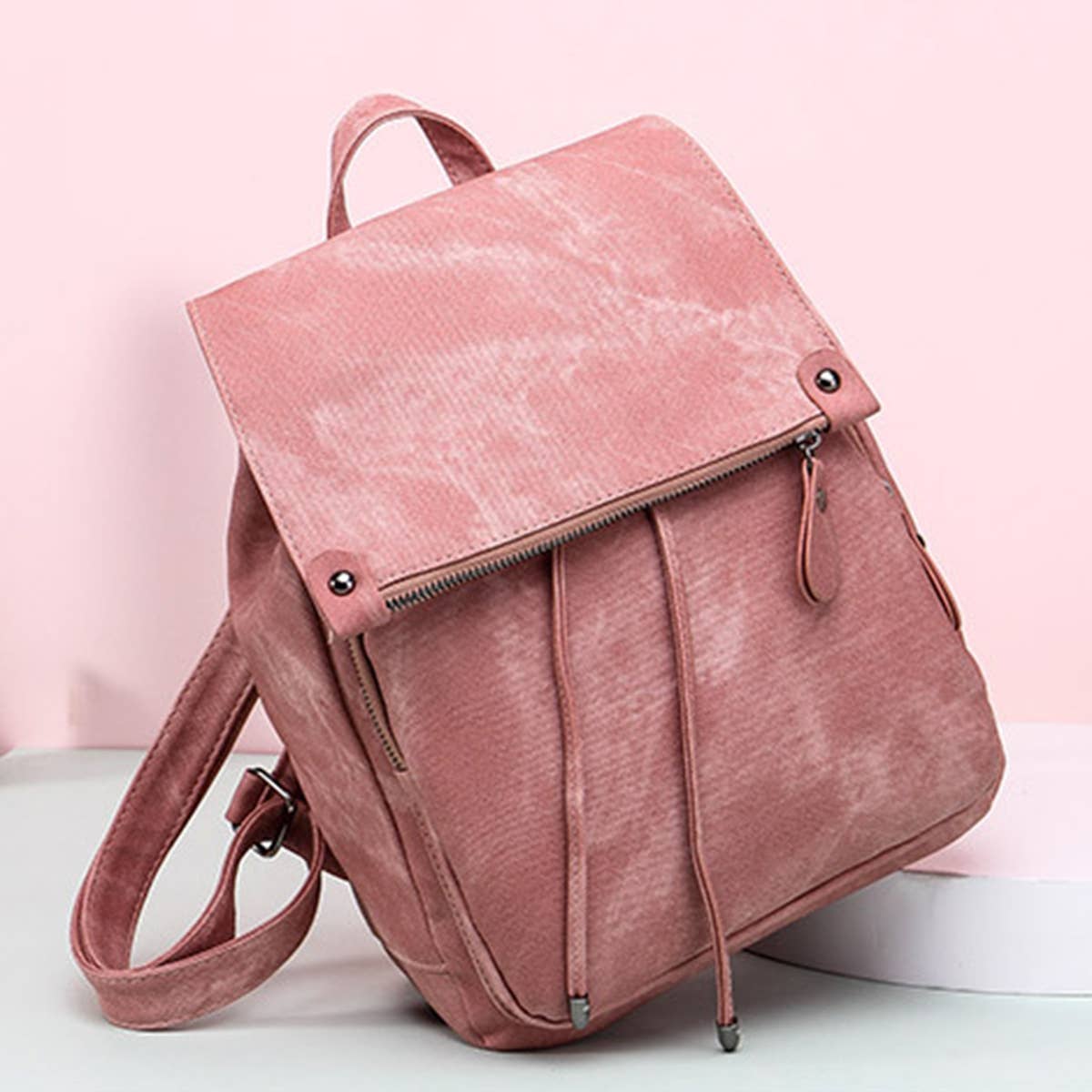 PU LEATHER BACKPACK CANDY COLOR FOR WOMEN HANDBAG_CWAB0741