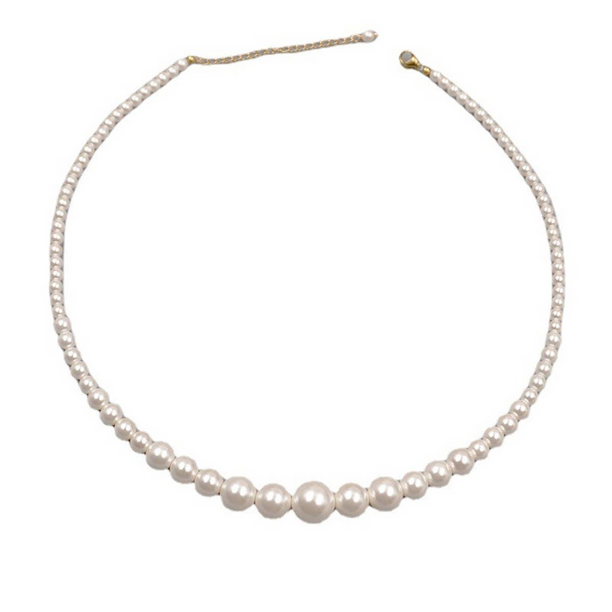 ELEGANT RETRO GRADIENT PEARL NECKLACE_CWAJE1675