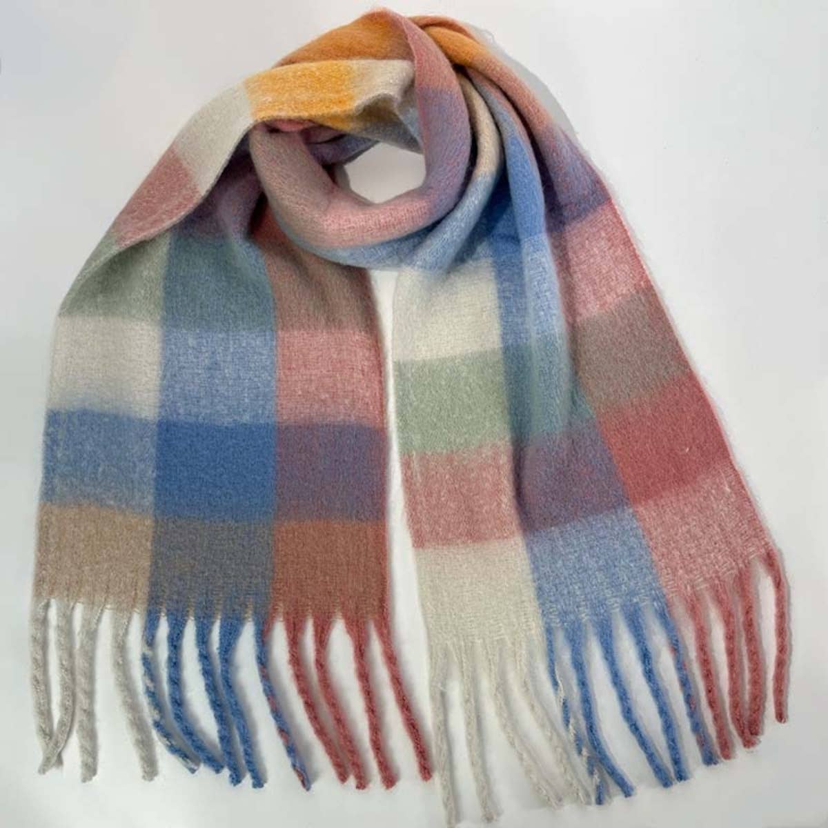 Cwasc1578_Winter Plaid Thickened Warm Scarf Shawl