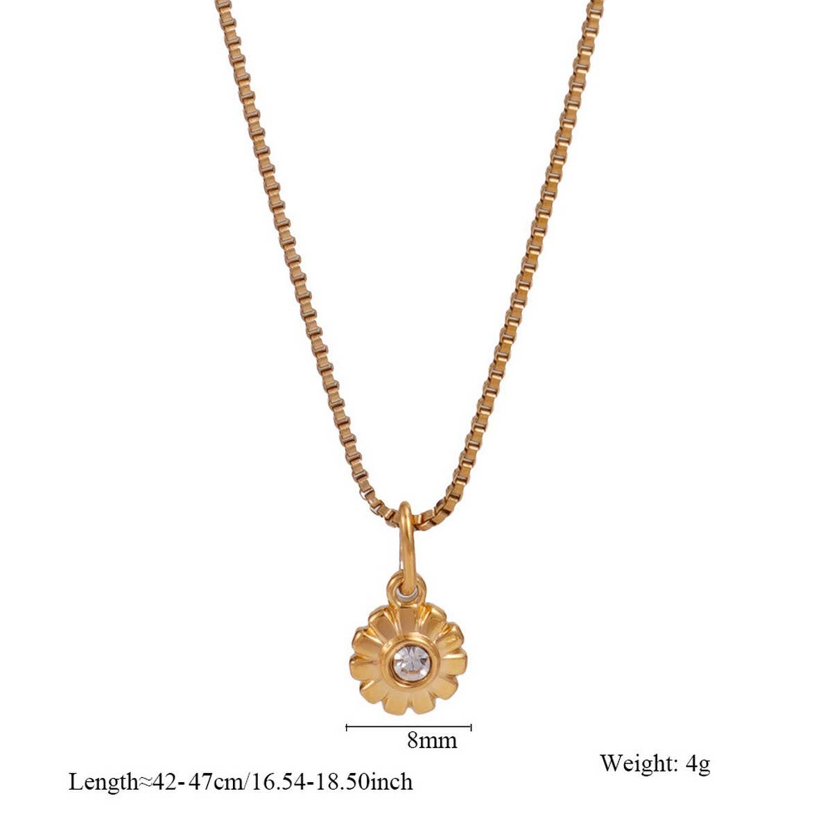 MINIMALIST STAINLESS STEEL MONTHLY STONE NECKLACE_CWMM8843