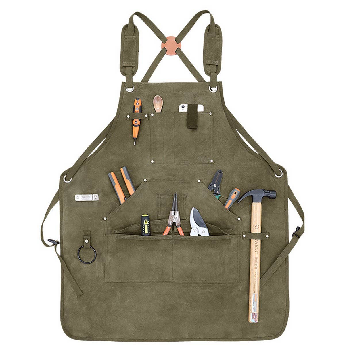 Cwmm1819_Canvas Apron Multi-Functional Work Apron