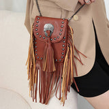 Women Leather Tassel Satchels Bag_Cwab0783