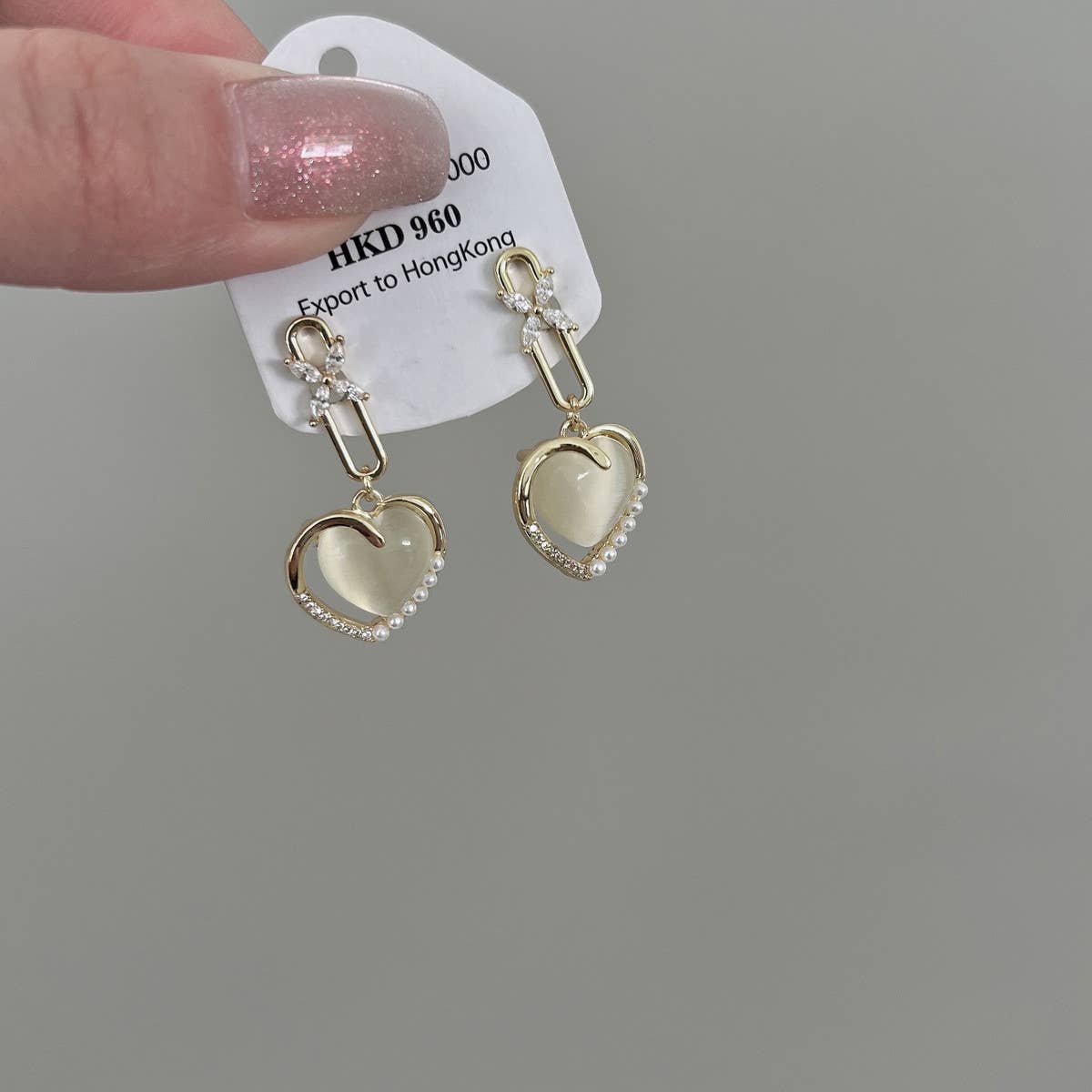 STEREOSCOPIC CATS EYE STONE EARRINGS_CWAJE2021