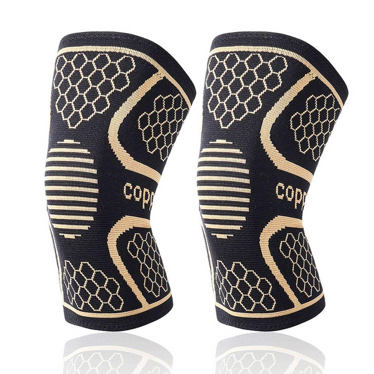 COPPER NYLON KNIT KNEE BRACE FOR RUNNING SPORTS_CWMM7883