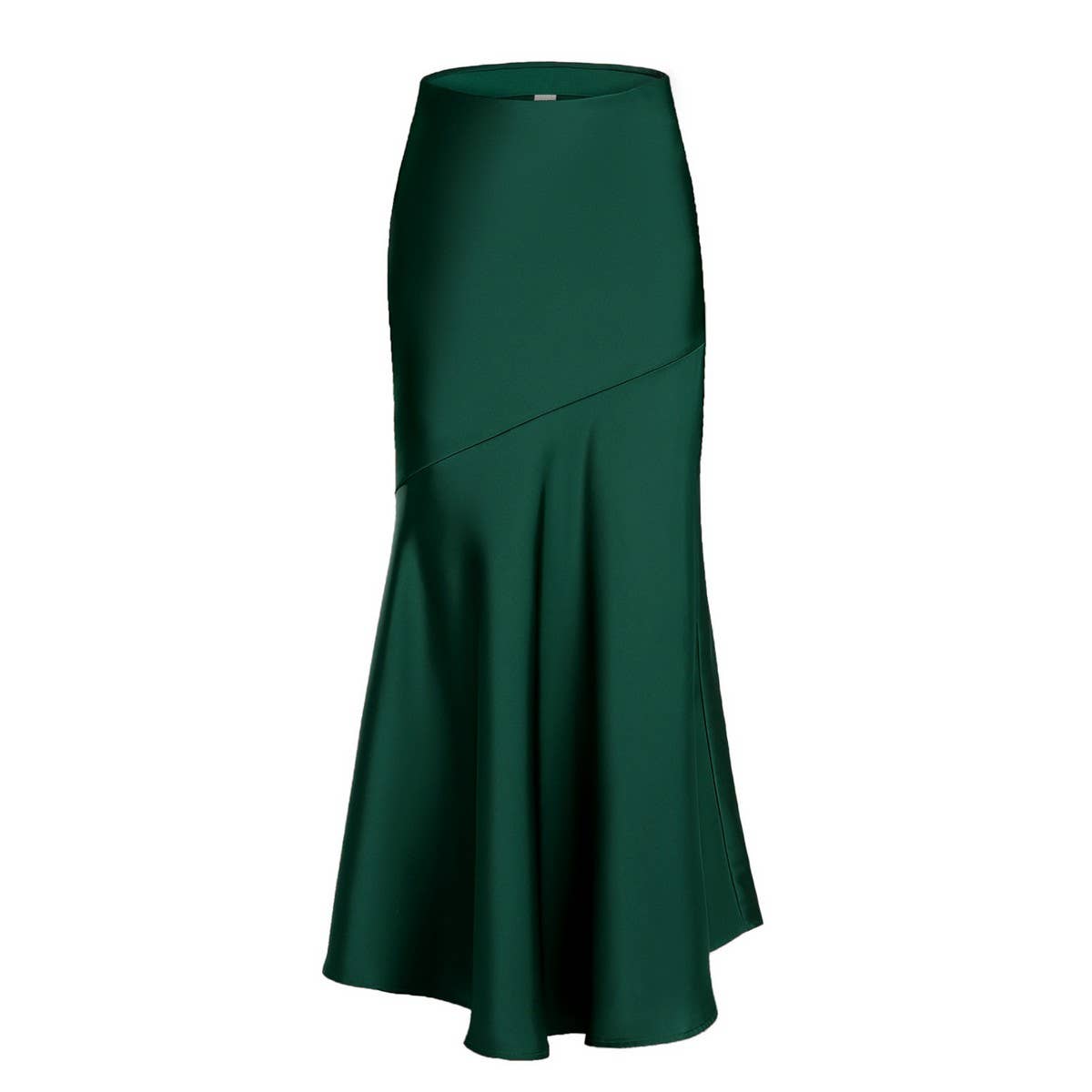 SATIN SKIRT HIGH WAIST STITCHING LONG SKIRT_CWBSS0380