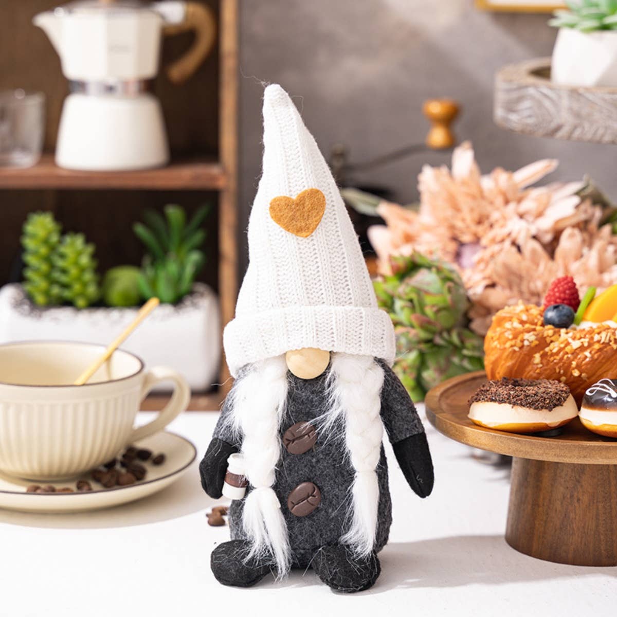 Cwasc1949_Pointy Hat Rudolph Dwarf Coffee Doll Decoration