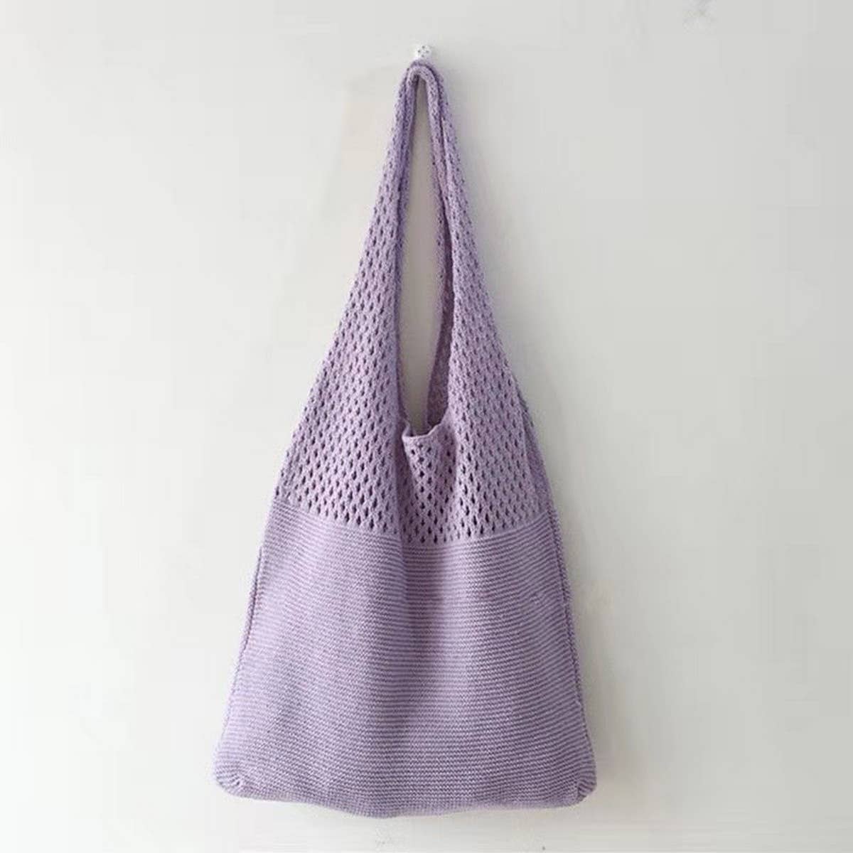 Cwab4568_Hollow Knit Large Capacity Shoulder Tote Bag