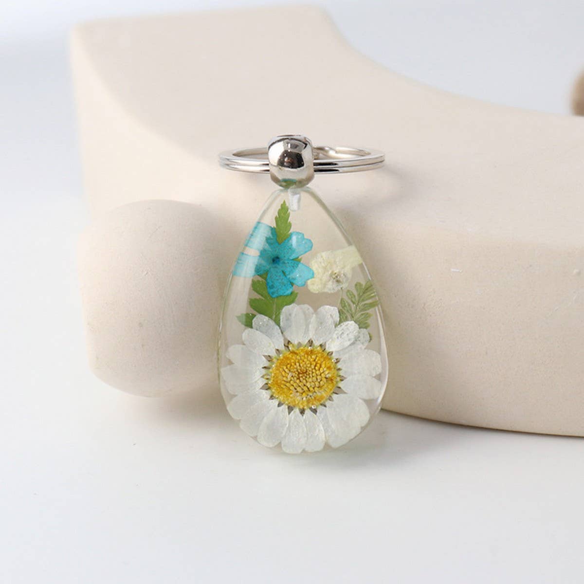 CREATIVE REAL FLOWER KEYCHAIN CAR PENDANT_CWMM3704