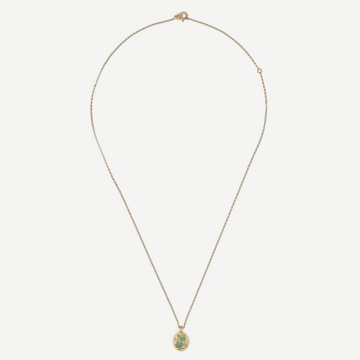 STAINLESS STEEL HAND PAINTED FLOWER NECKLACE_CWMM5661