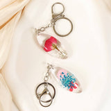 NEW DRIED FLOWER SPECIMEN CAR KEYCHAIN PENDANT_CWMM3713