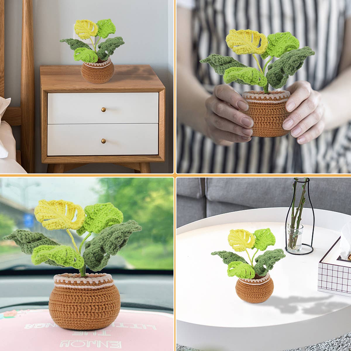 HANDMADE DIY MONSTERA DOLL CROCHET MATERIAL PACK_CWMM0821