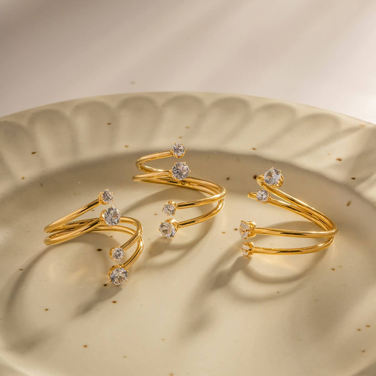 SIDE BY SIDE 4 DIAMOND OPEN RING_CWAJE1387