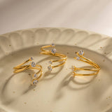 SIDE BY SIDE 4 DIAMOND OPEN RING_CWAJE1387