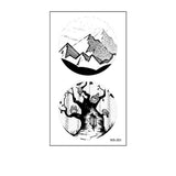 MINIMALIST NATURE TATTOO STICKERS WHALE FOREST_CWMM8365