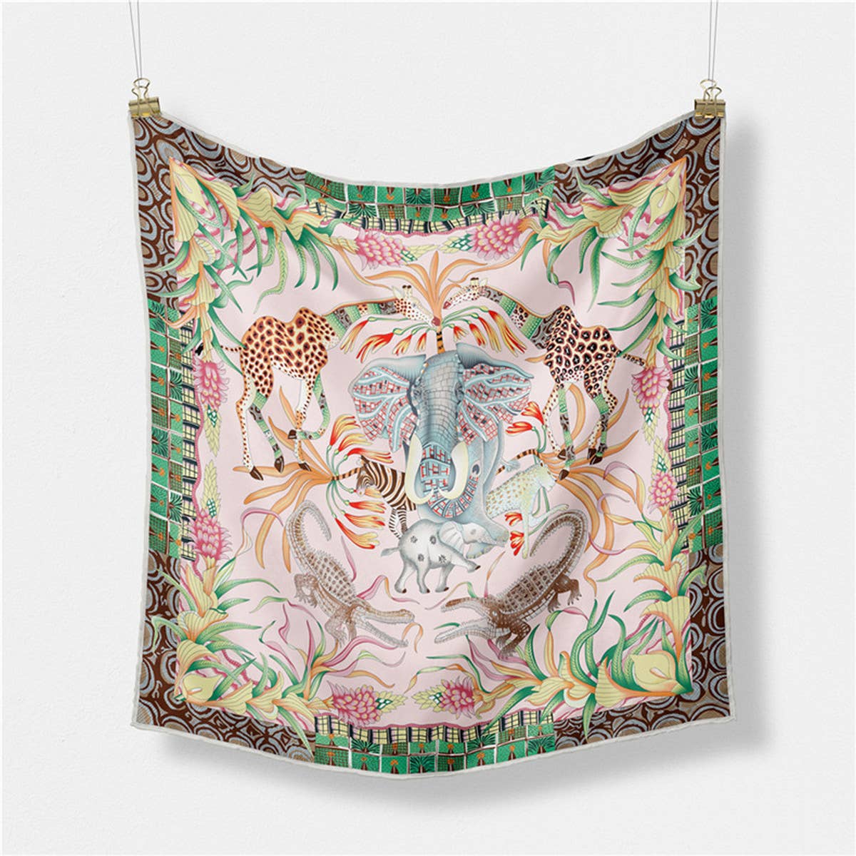 SILKY ANIMAL PRINT SCARF MOTHERS DAY GIFT_CWASC0643
