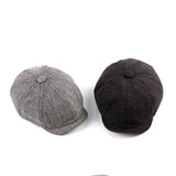 AUTUMN AND WINTER RETRO PLAID FLAT CAP_CWAH1906