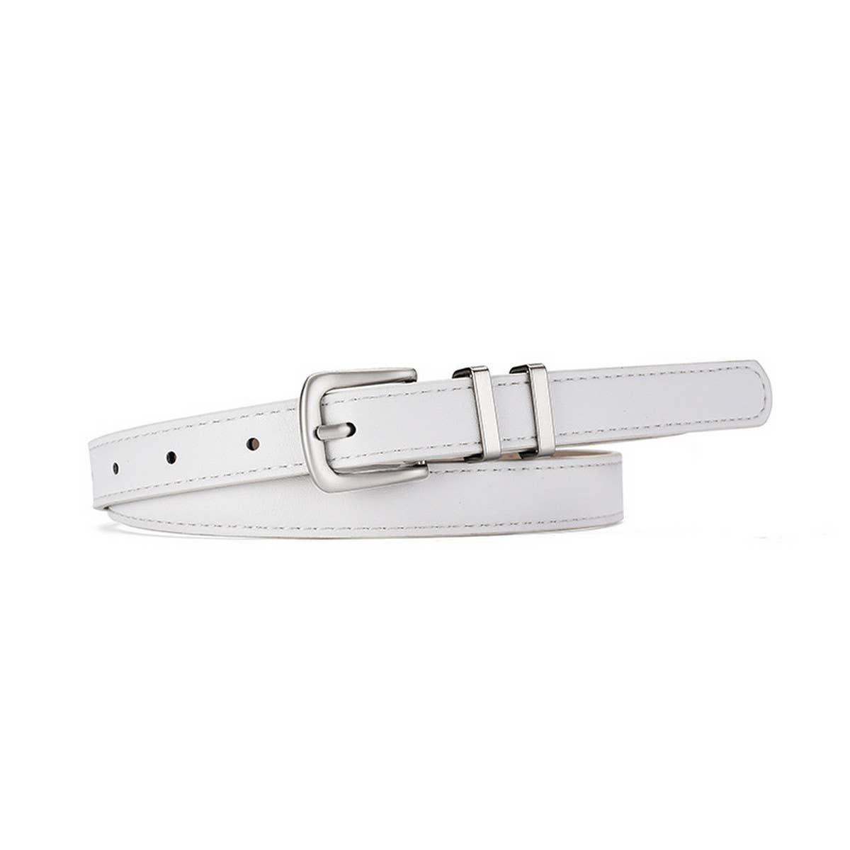 SIMPLE NEW MULTI COLOR SILVER BUCKLE BELT_CWABE0586