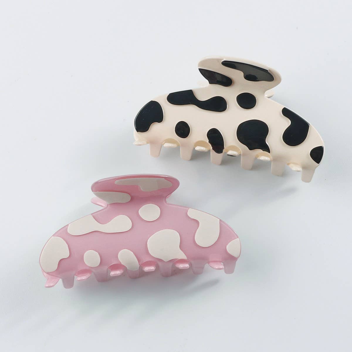 Cwaha1308_Sweet Speckled Milk Stripes Hair Claw Clip