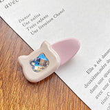 CUTE CAT HAIR CLIP RHINESTONE DUCKBILL BANG PIN_CWAHA0734