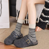 Ins Style Wool Colorblock Striped Crew Socks_Cwms03358