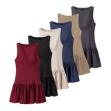 FRENCH STYLE TIE WAIST DRESS CASUAL CHIC_CWDMD5801