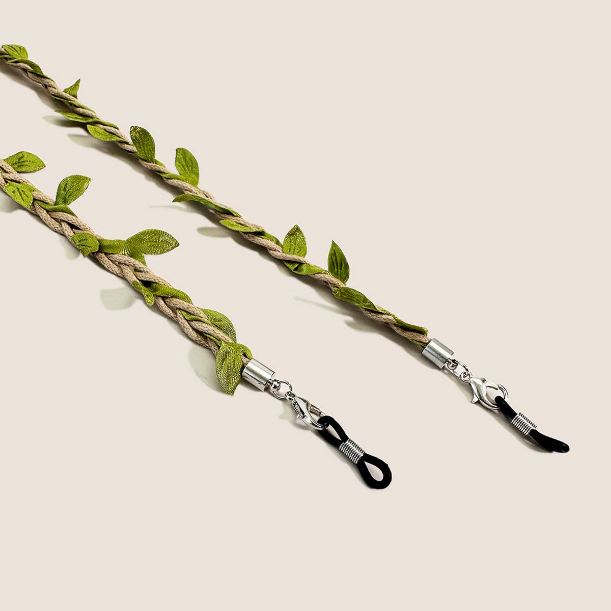 BRAIDED BRANCHES AND LEAVES GLASSES LANYARD_CWMM1159