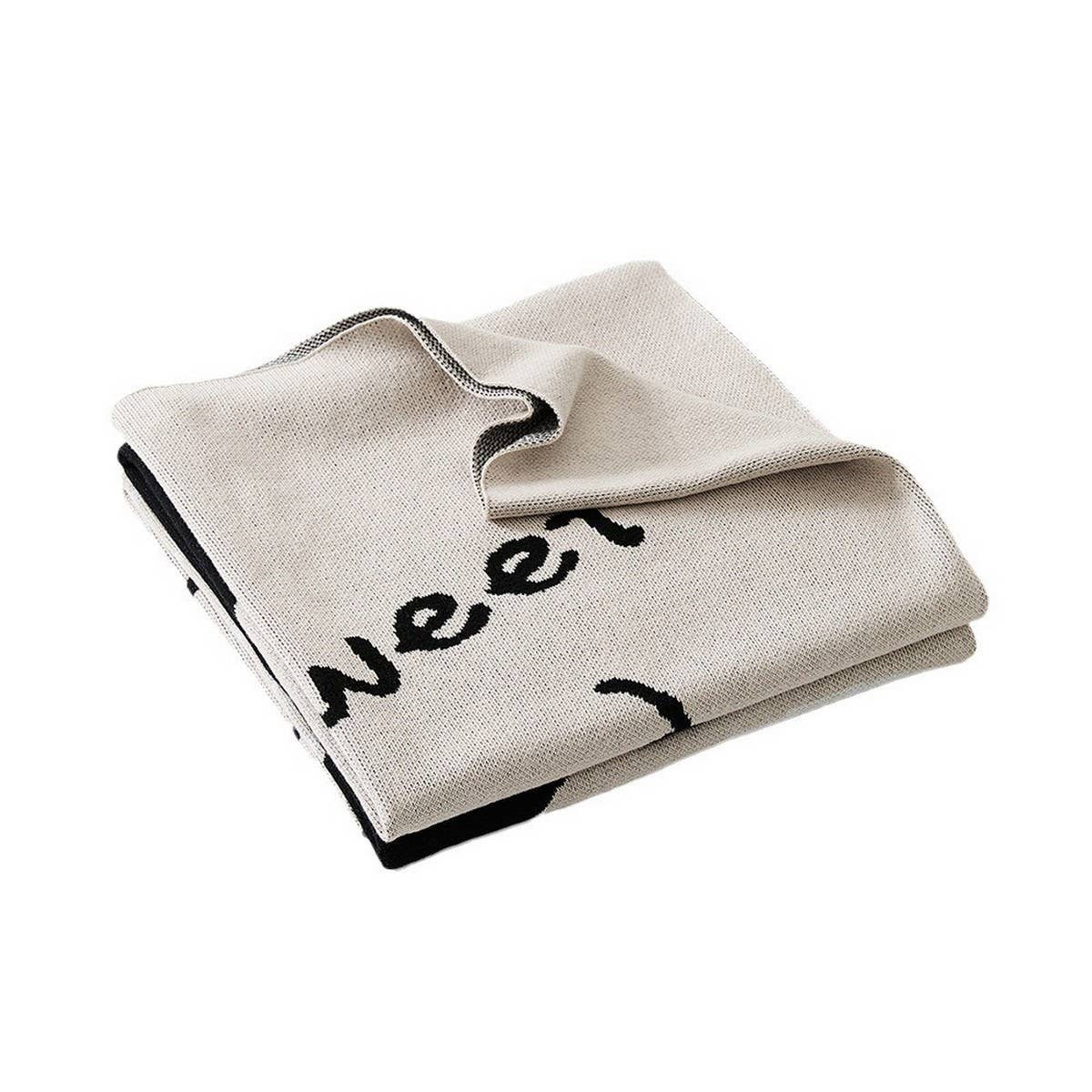 THIN COTTON CARTOON PUPPY KNITTED BLANKET_CWMM2387