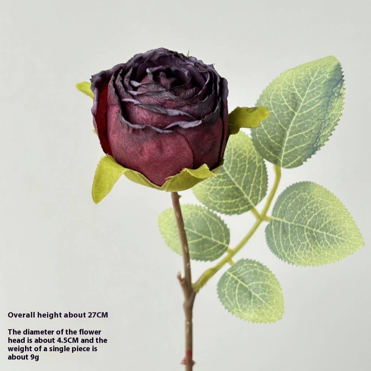 Vintage Single Head Rose Bouquet With Burnt Edges_Cwmm6509