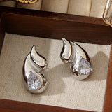 18K GOLD PLATED DOUBLE LAYER TEARDROP EARRINGS_CWMM3654