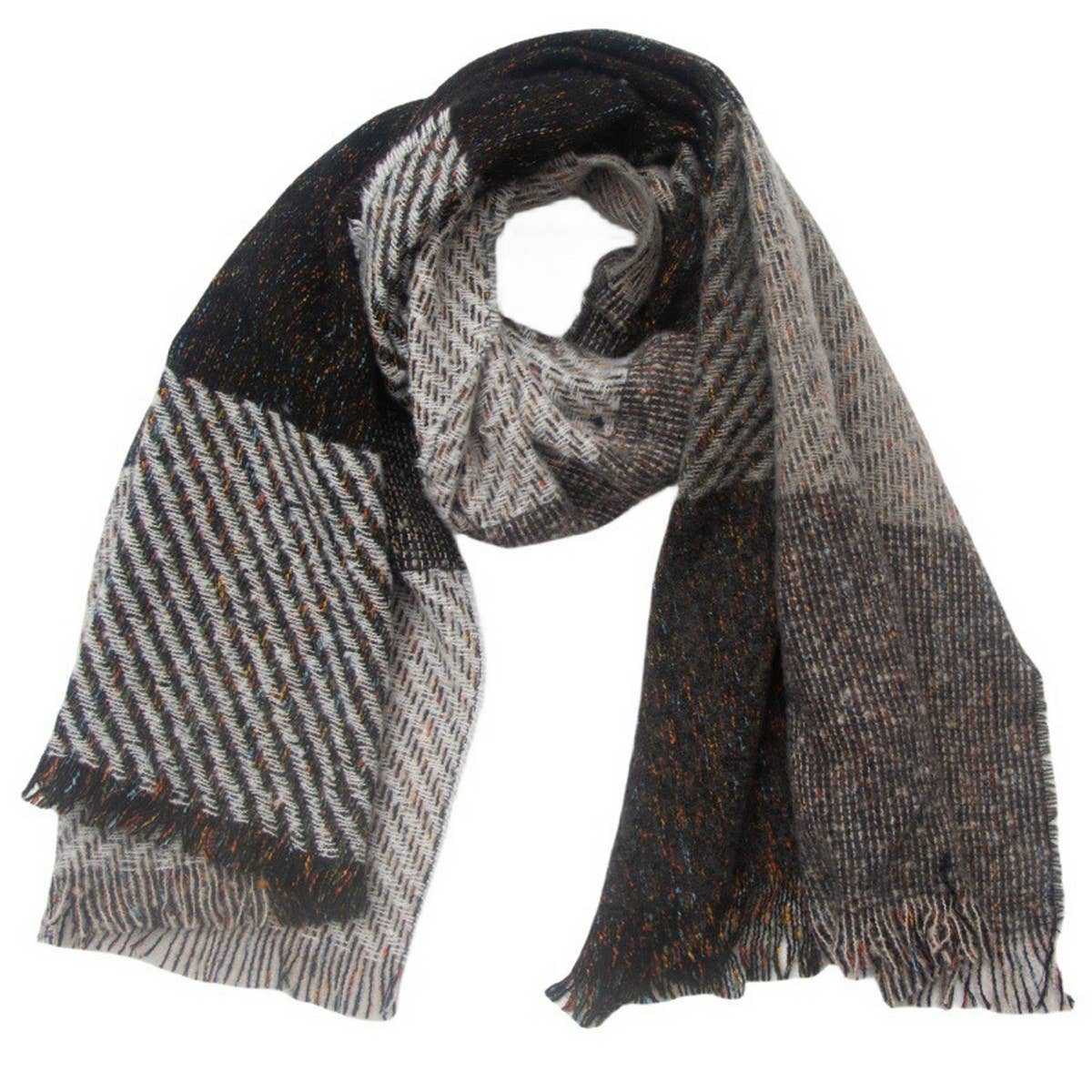 LARGE PLAID SCARF UNISEX WINTER WRAP SHAWL_CWASC0867
