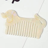 CUTE DOG WIDE TOOTH ACETATE COMB PORTABLE BRUSH_CWMM6404