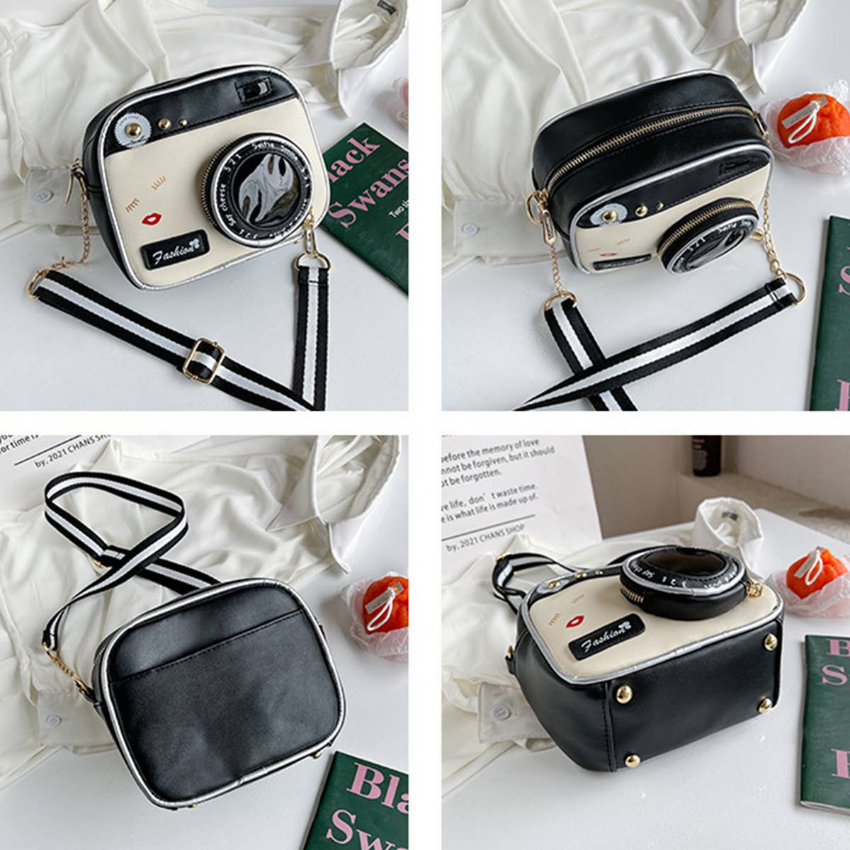 CAMERA SHAPED SHOULDER BAG_CWAB1001