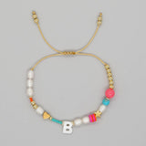 FASHION HAND WOVEN LETTER PEARL BRACELET_CWMM3812