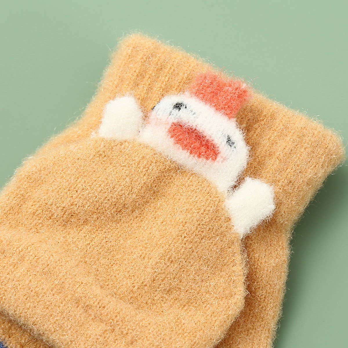 CHILDRENS HALF FINGER SKI WARM WINTER GLOVES_CWAG0165