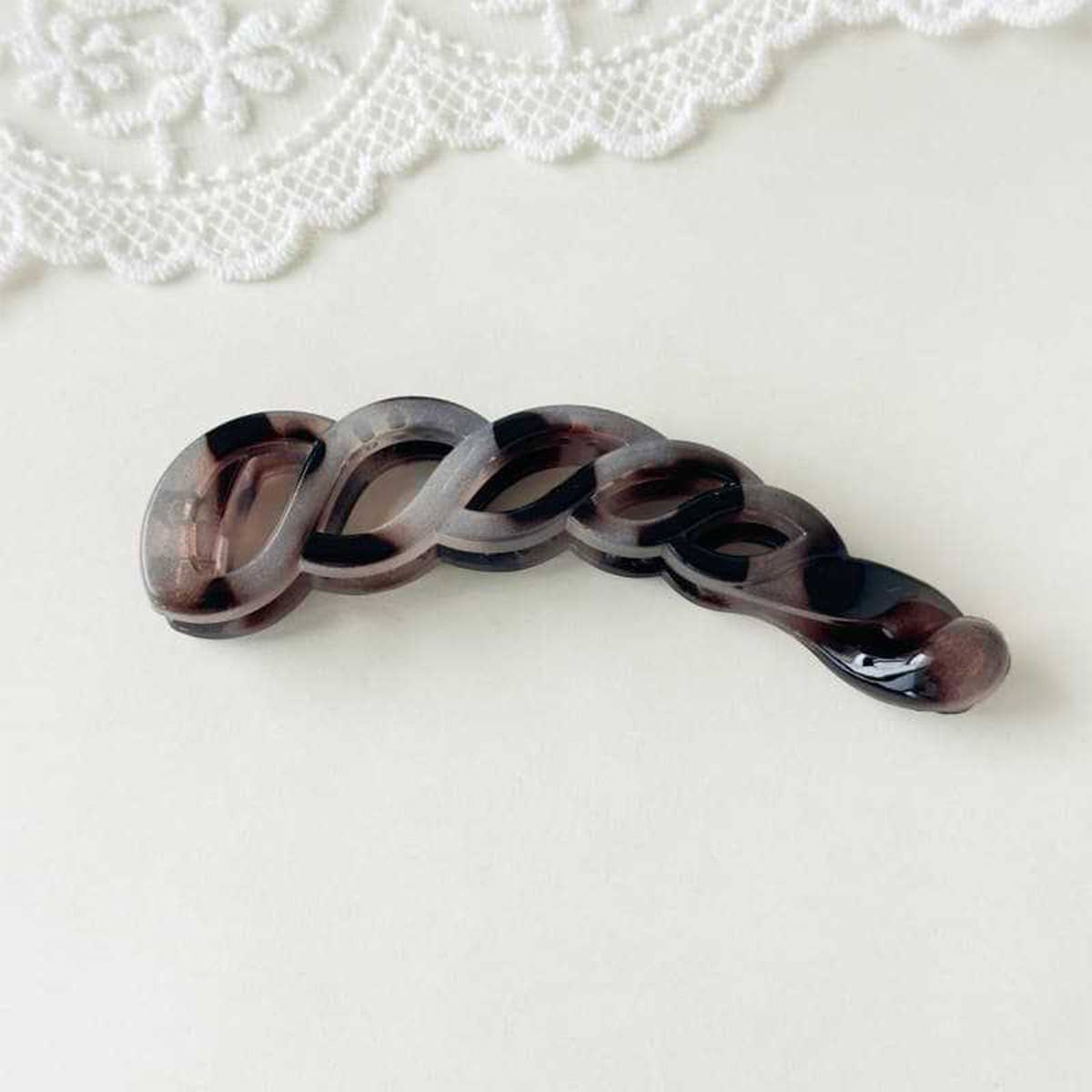 Bow Banana Hair Clip Elegant Ponytail Holder_Cwaha07559