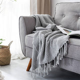 NEW Z PATTERN SIMPLE COTTON KNITTED THROW BLANKET_CWMM2370