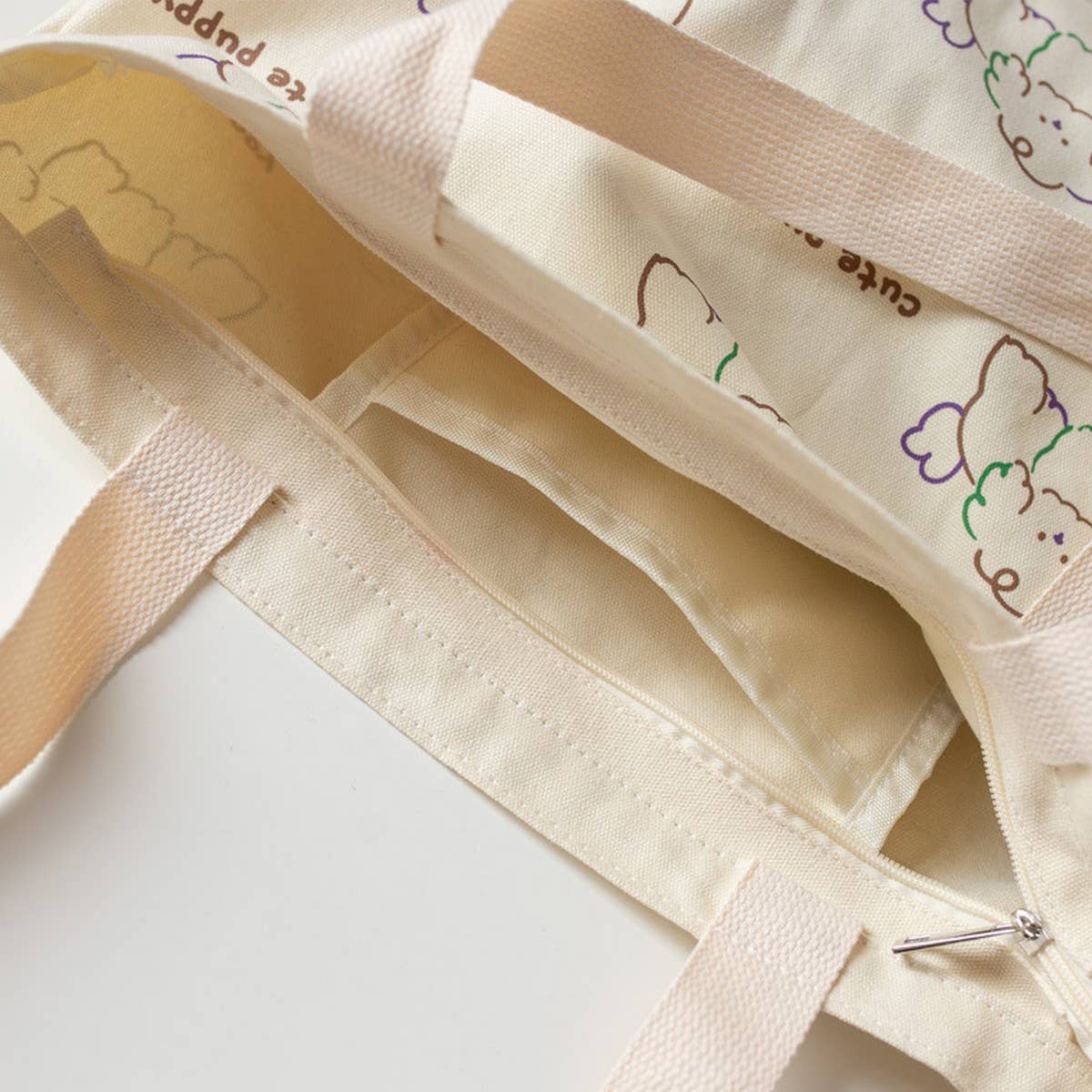 CUTE CARTOON CANVAS TOTE BAG FOR GIRLS LARGE_CWAB5659